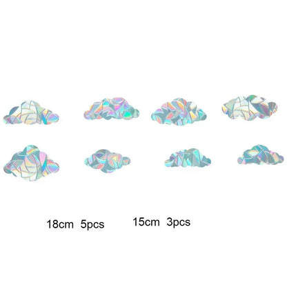 Rainbow Refraction Sticker Cloud 8pcs