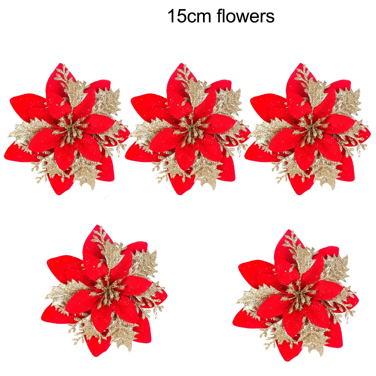 Christmas Poinsettia Artificial Flowers