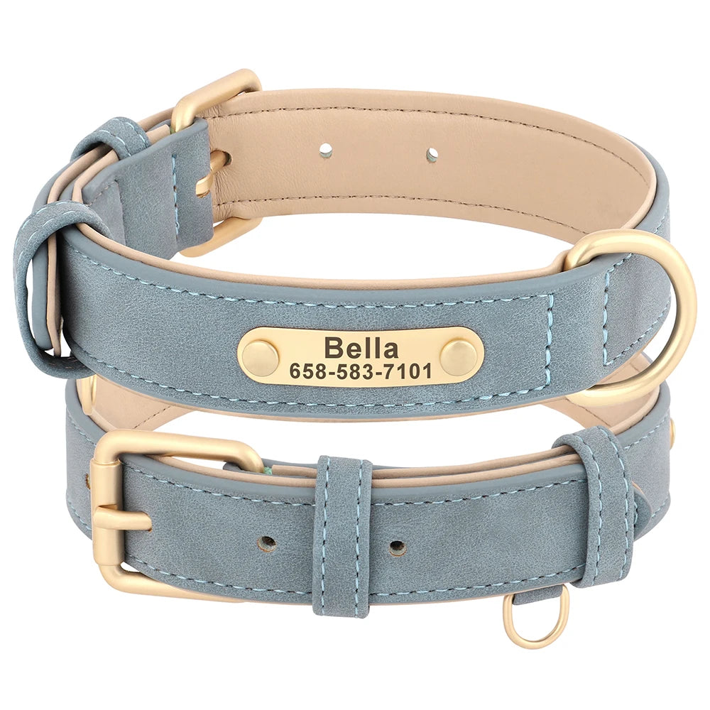 Personalized PU Leather Dog Collar