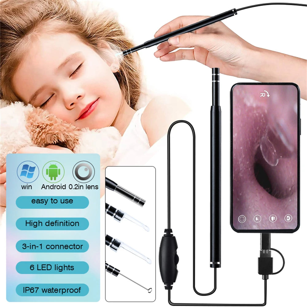 3-in-1 LED Ear Cleaning Endoscope