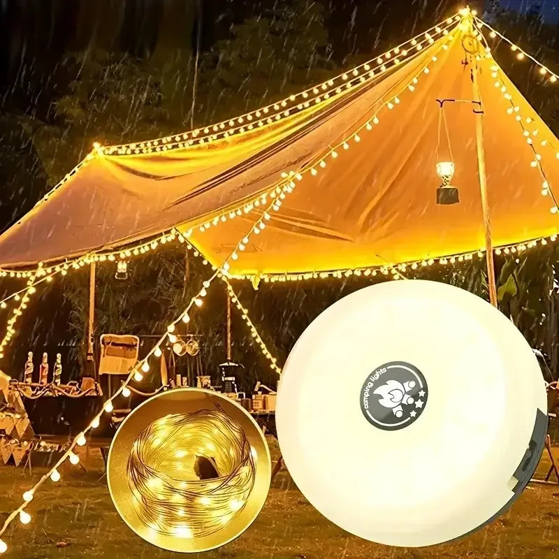 4-in-1 LED Camping Reel Light Warm and RGB / United States