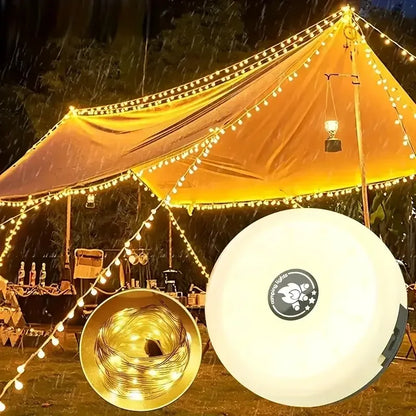 4-in-1 LED Camping Reel Light Warm and RGB / United States