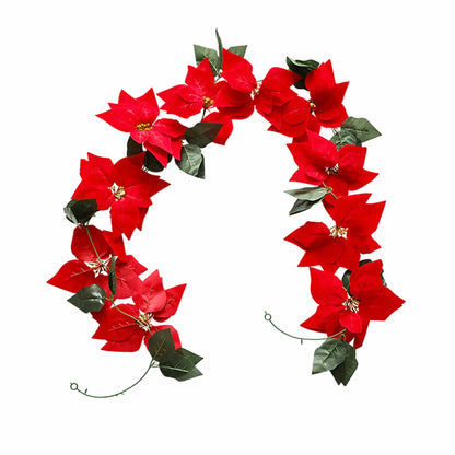 Festive Holly Berry Christmas Wreath with Pinecones Red / 200cm / United States