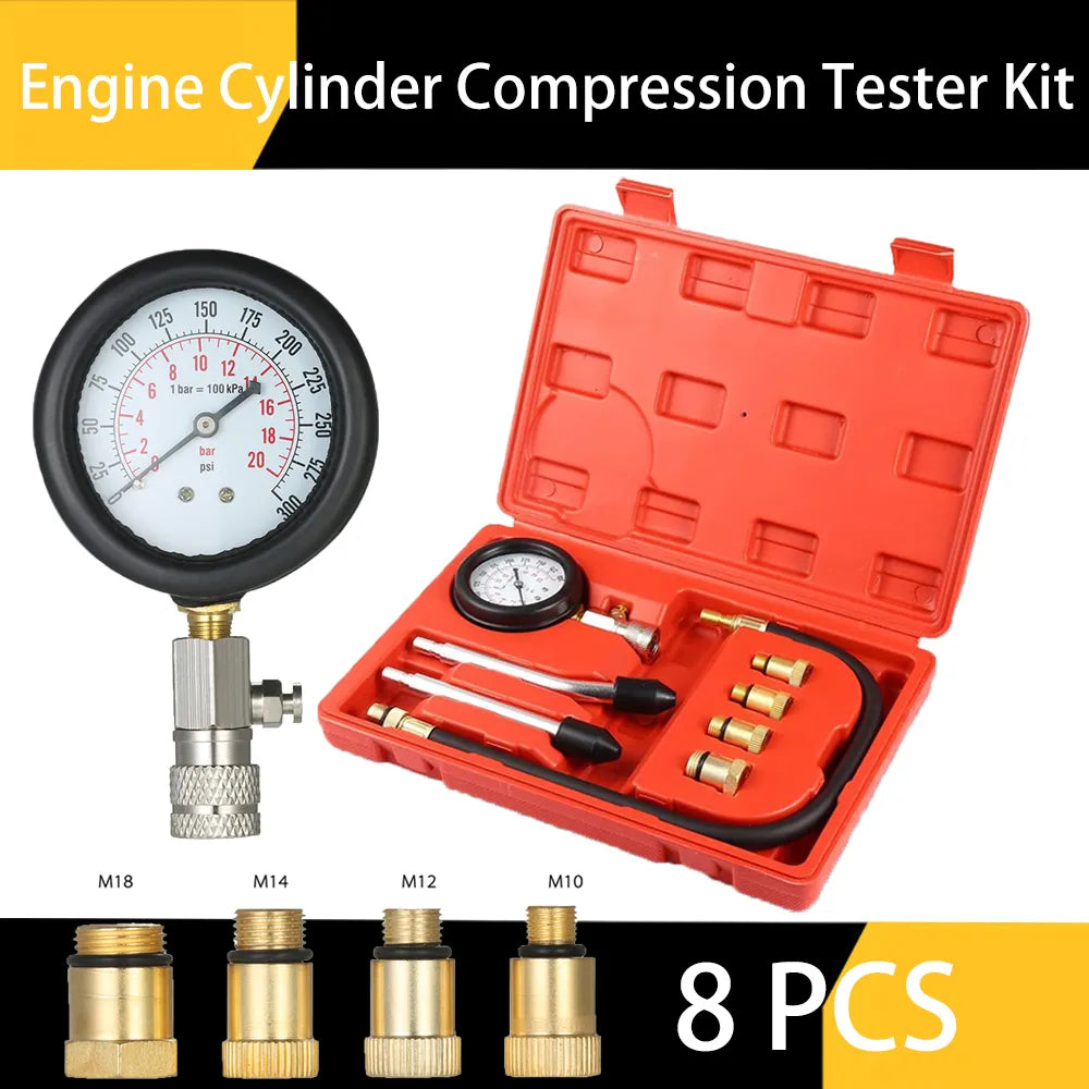 Petrol Engine Cylinder Compression Tester Kit