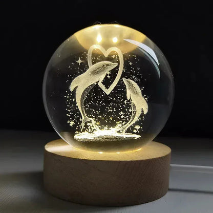 Galaxy Night Light Crystal Ball Minx