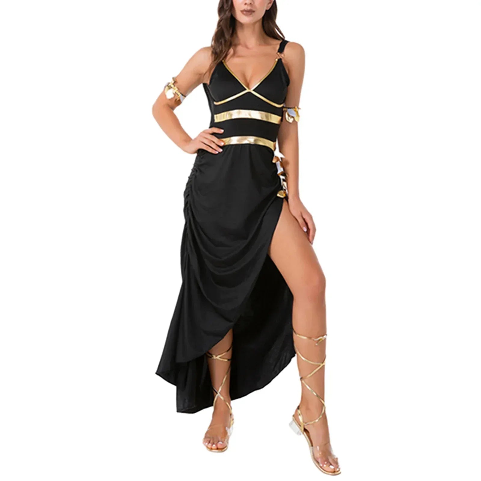Women’s Cleopatra Egyptian Goddess Halloween Costume black / M / United States