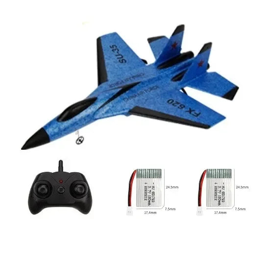2.4G Glider RC Drone Flanker Airplane E SU35 Blue 2B