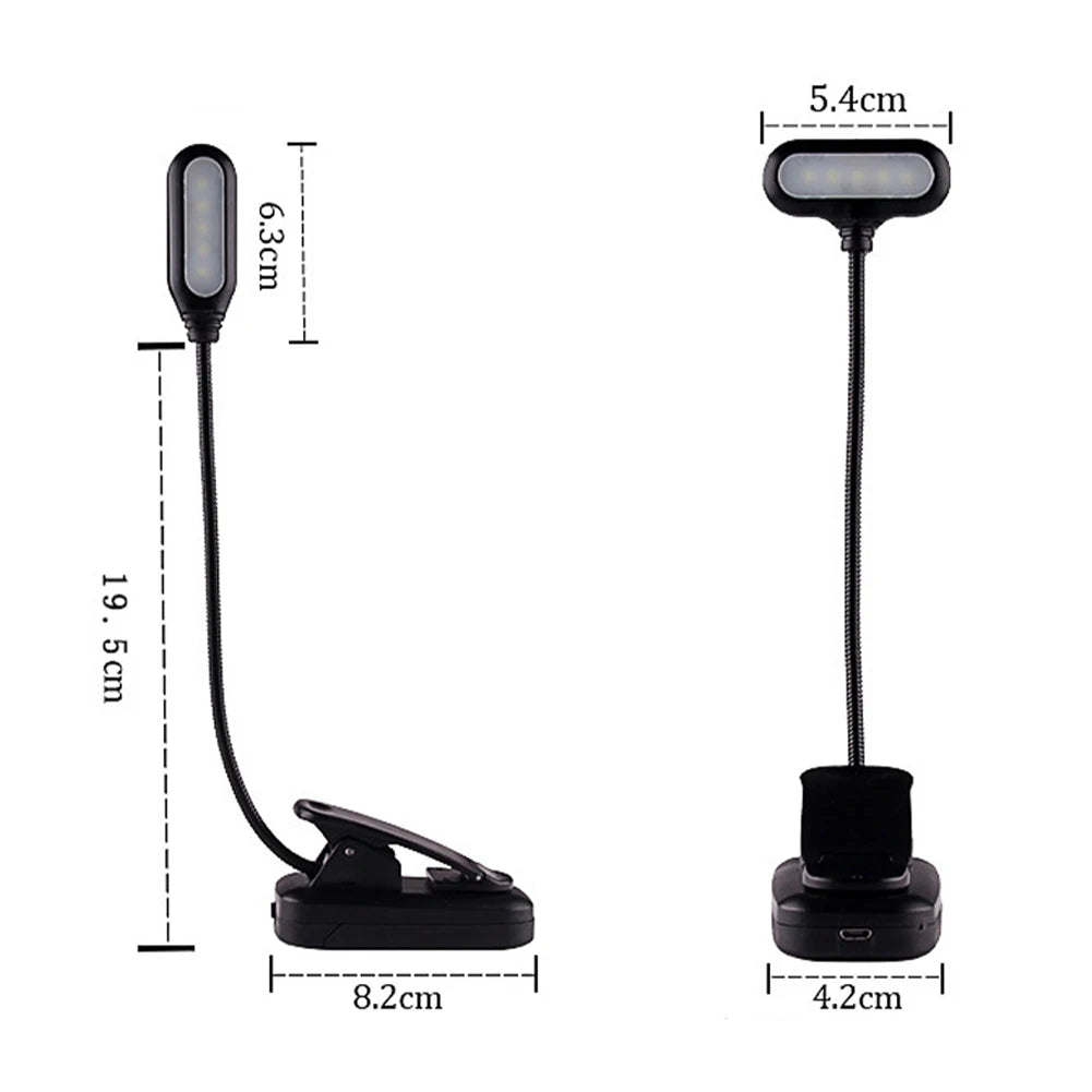 Adjustable Mini Clip-On Study Desk Lamp