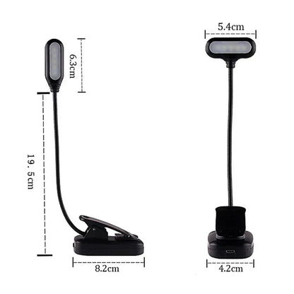 Adjustable Mini Clip-On Study Desk Lamp Black 01