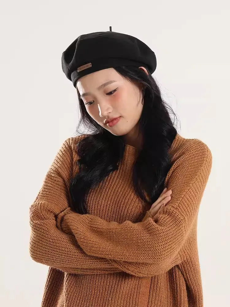 Autumn Winter New Sweet Cool Light Luxury Woolen Hats