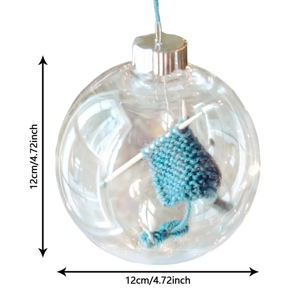 12CM Transparent Christmas Ball Ornaments