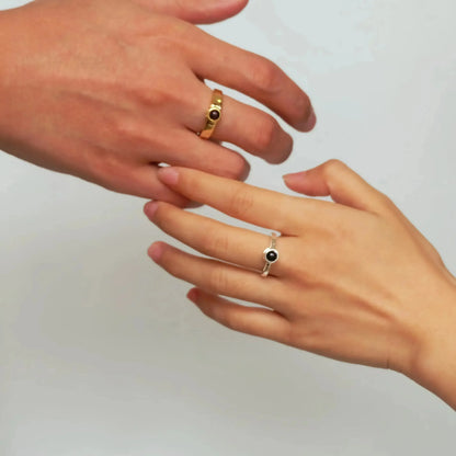 Valentines Day Custom Photo Projection Ring Colorful Picture Inside Jewelry for couple Minx