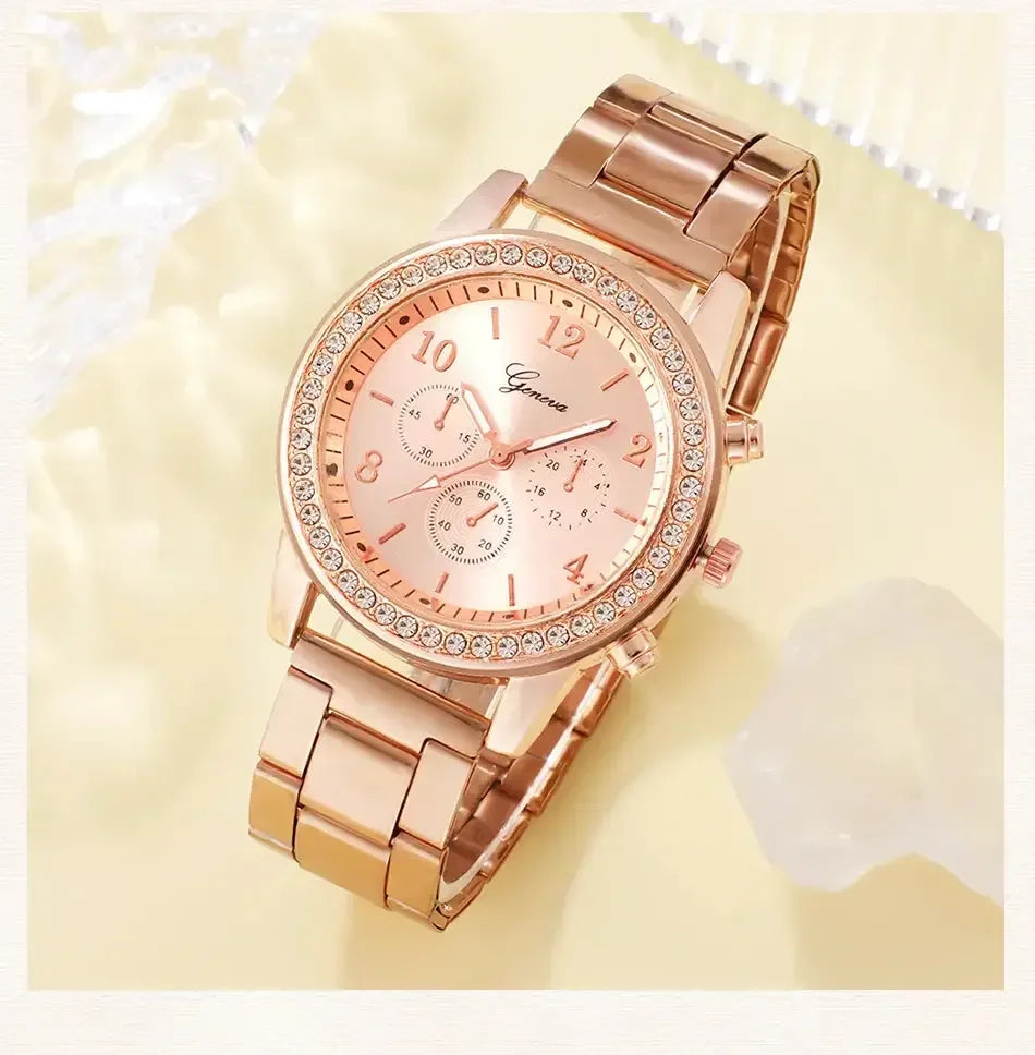 6 pcs. Rose Gold jewelry set Gold