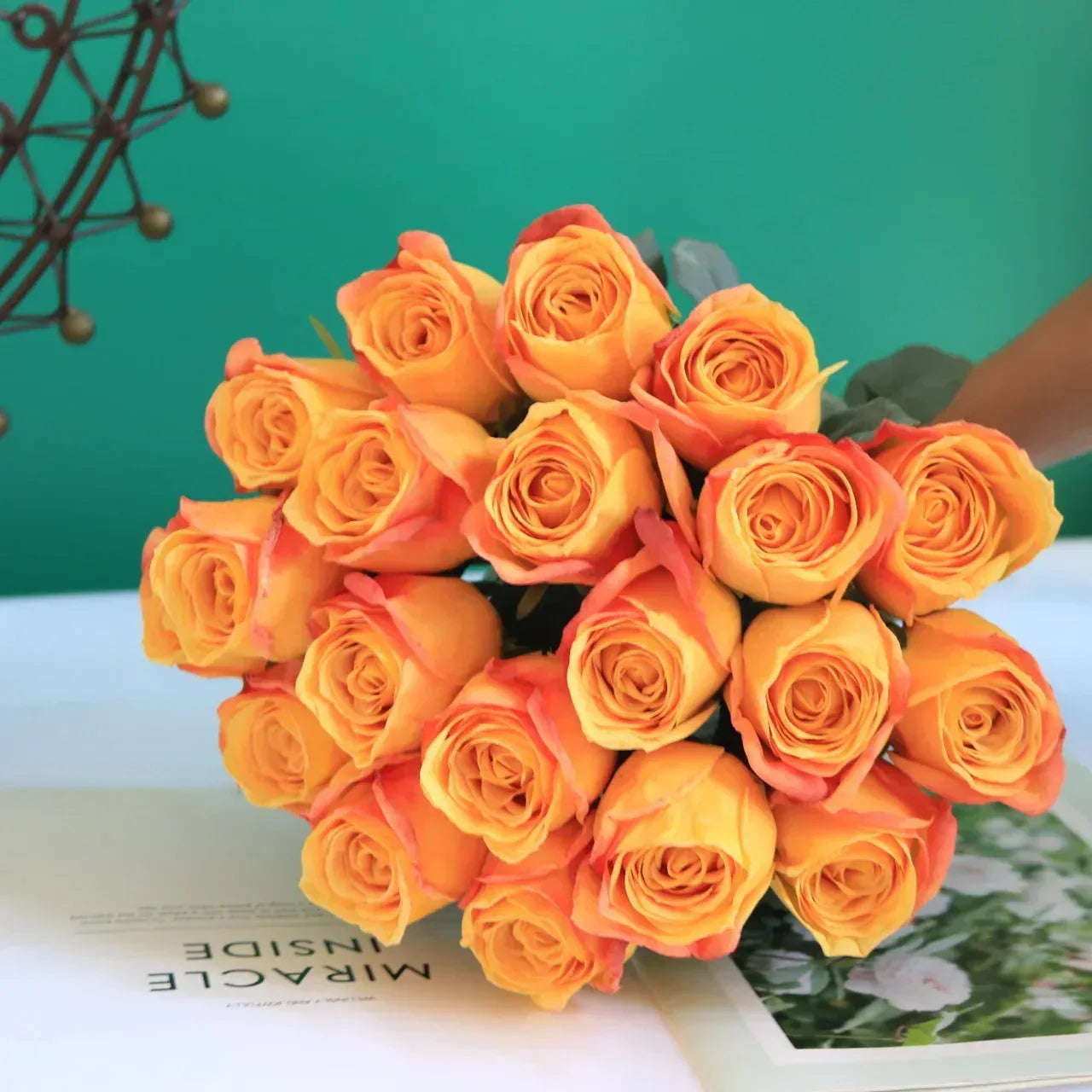 Artificial Burnt Edge Rose Buds Wedding Milky white / 1pcs
