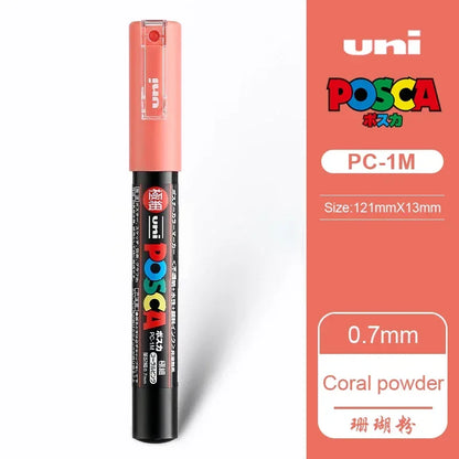 1 UNI Ball POSCA PC-1M Marker Pen POP Poster Coral powder