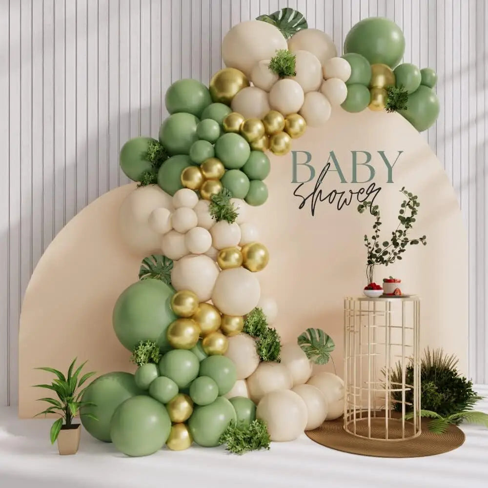 Sage Green Balloons Garland Arch