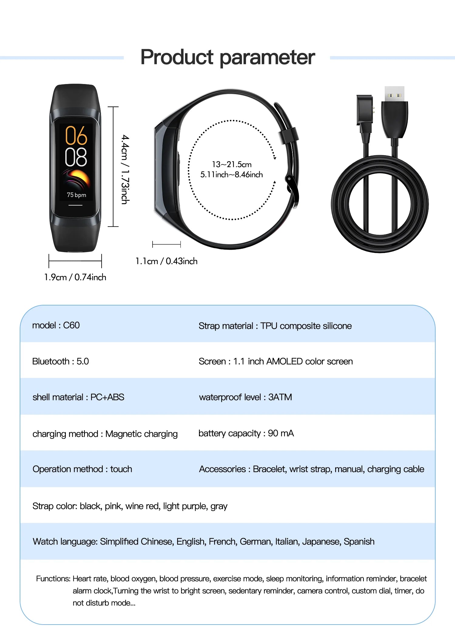 LIGE AMOLED Smart Watch & Fitness Tracker