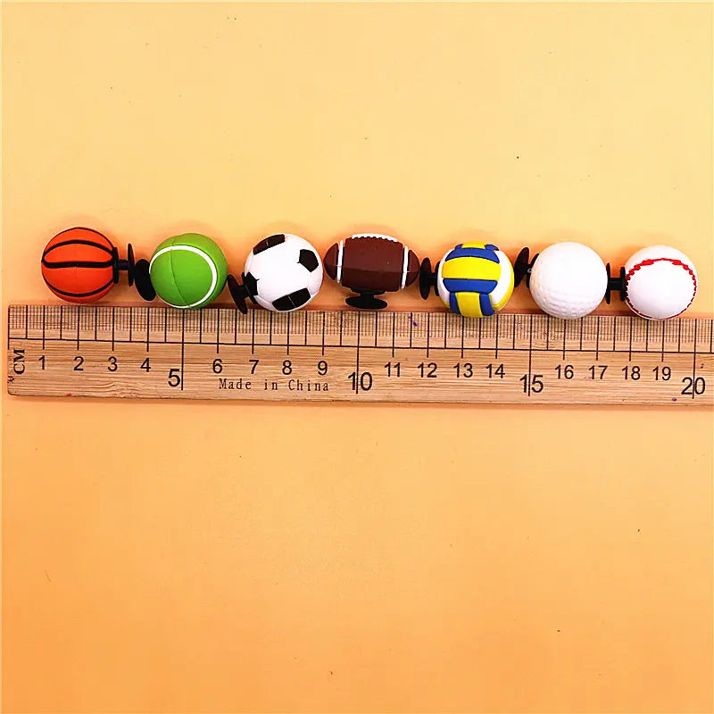 Realistic Mini 3D Ball PVC Shoe Charms