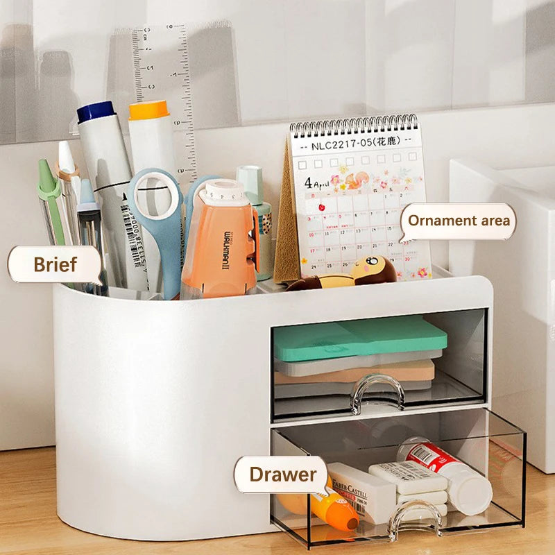 Drawer Multifunction Desktop Organizer Stationery Storage Box