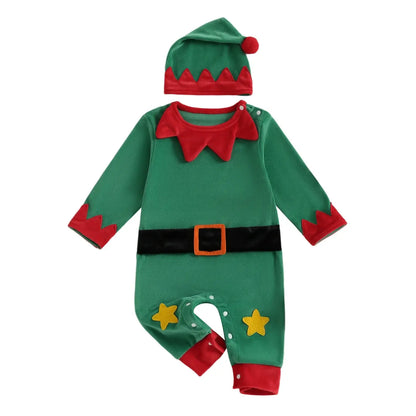 Baby Santa Claus Costume green / 12-18 Months / United States