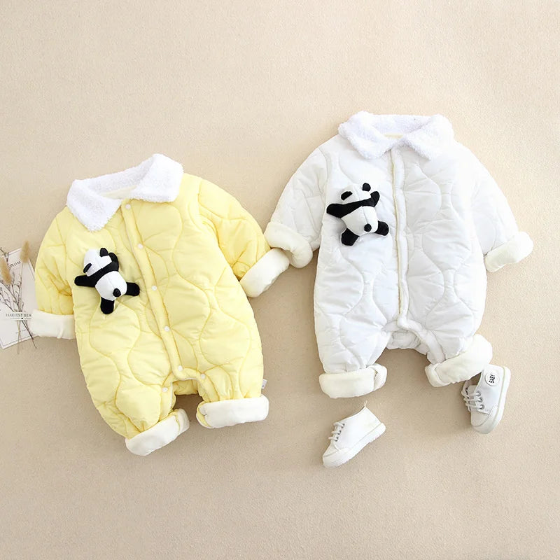 Newborn Boys Girls Hooded Rompers