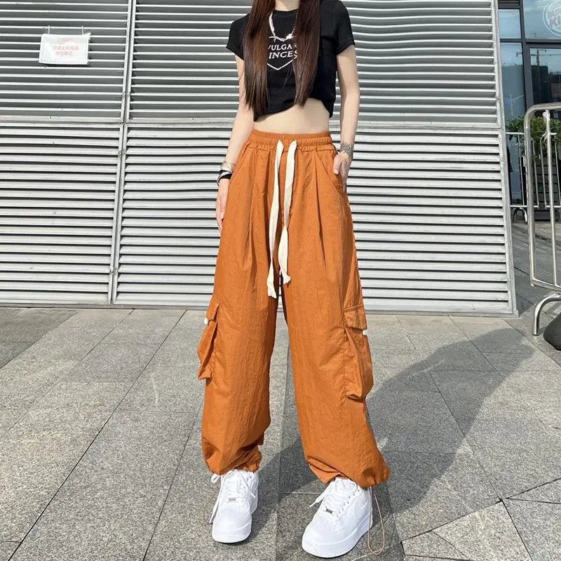 Streetwear Women Oversize Solid Cargo Pants