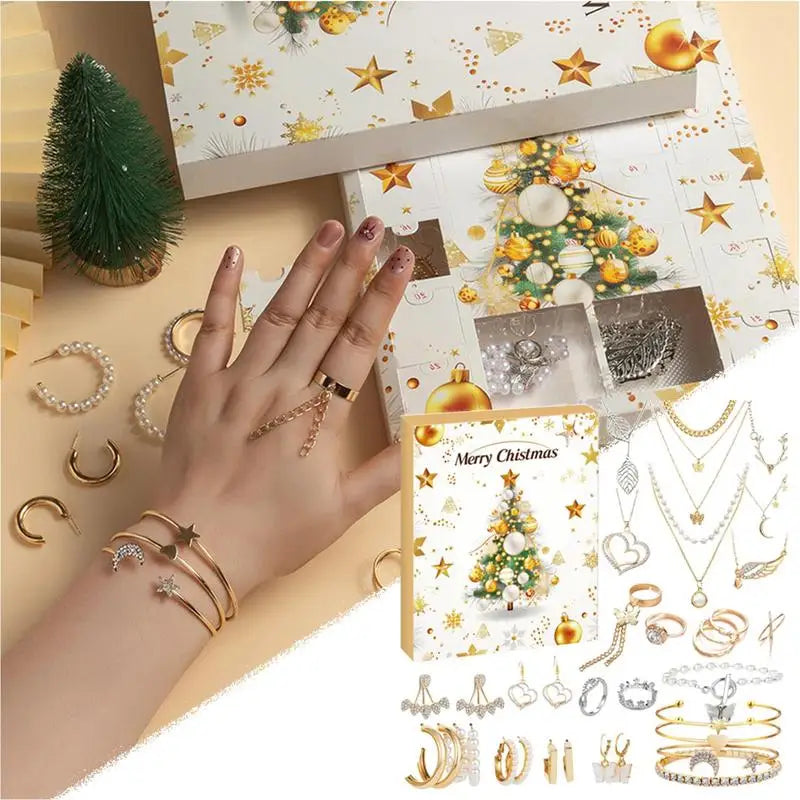 Jewelry Advent Calendar 2024 – 24-Day Christmas Countdown Set for Women & Teen Girls