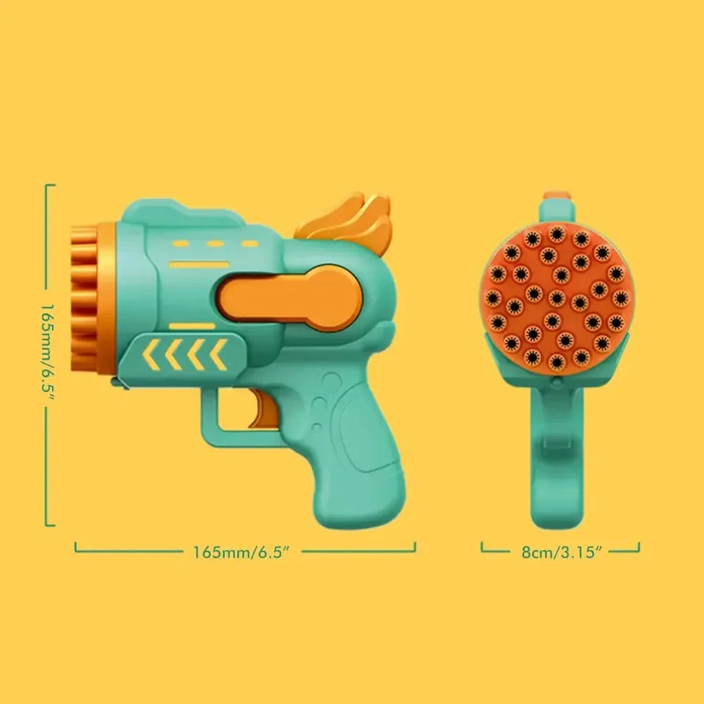 Bubble Gun Kids Toys Automatic Soap Rocket Bubbles Machine Outdoor Wedding Party Toy Birthday Gifts 29 holes Yellow