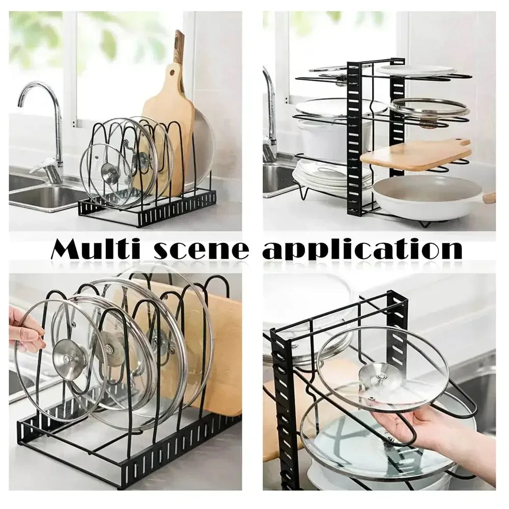 8 Tiers Pan Pot Organizer Rack Multi-layer Iron Wire 1 / United States
