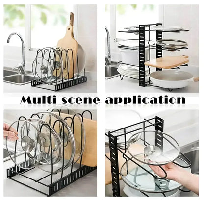 8 Tiers Pan Pot Organizer Rack Multi-layer Iron Wire 1 / United States