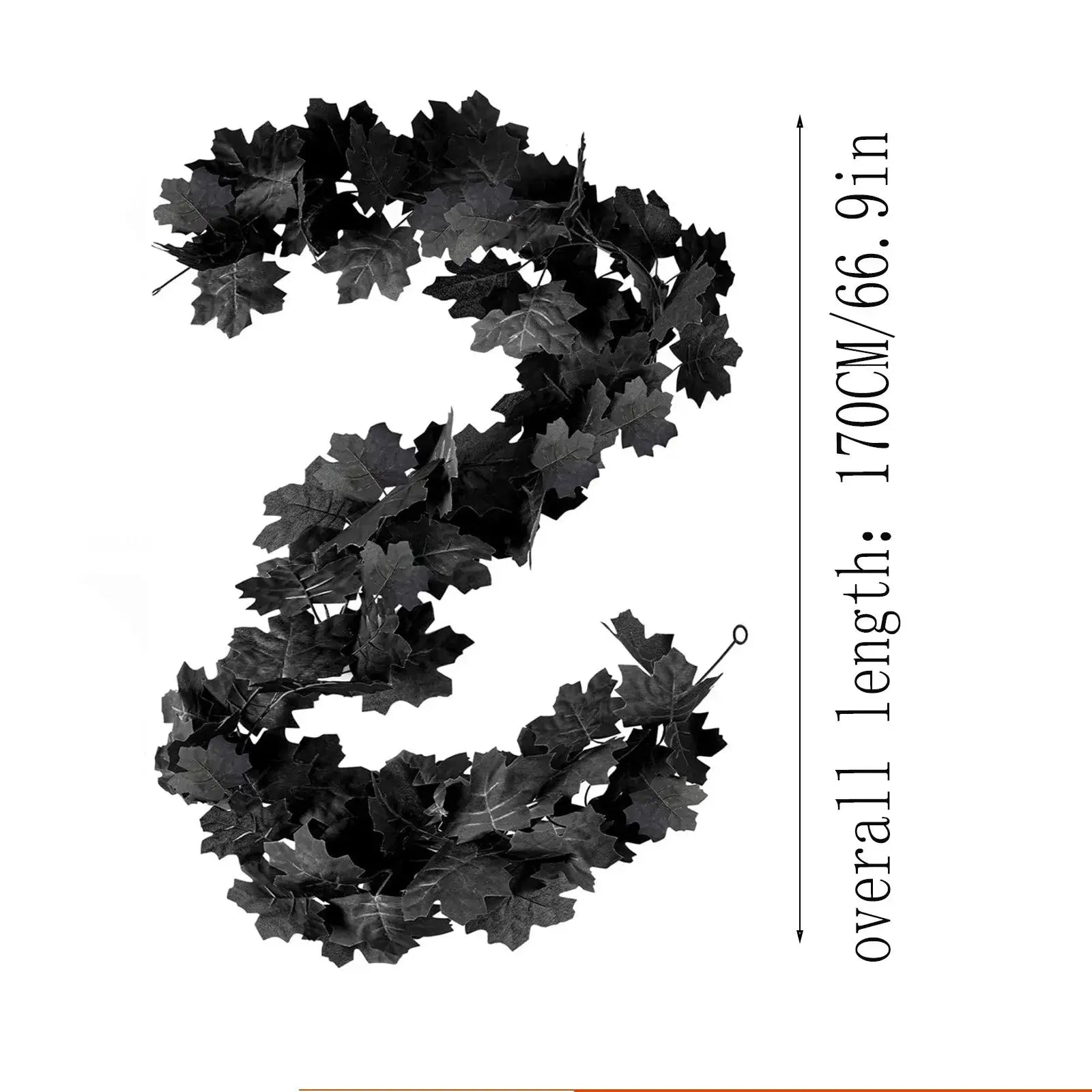 Simulated Black Maple Leaf Vine Garland