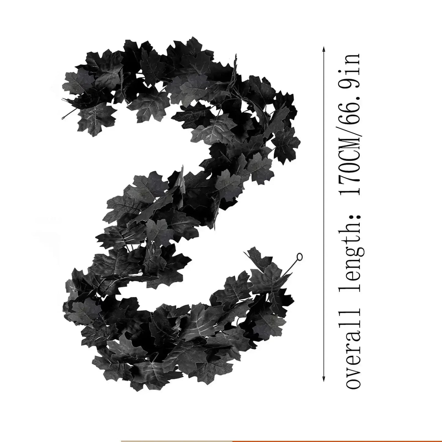 Simulated Black Maple Leaf Vine Garland black / One Size