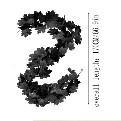 Simulated Black Maple Leaf Vine Garland black / One Size