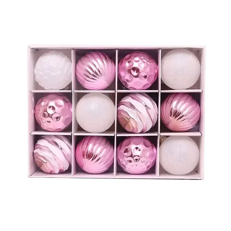 Printed Christmas Ball Ornaments Set