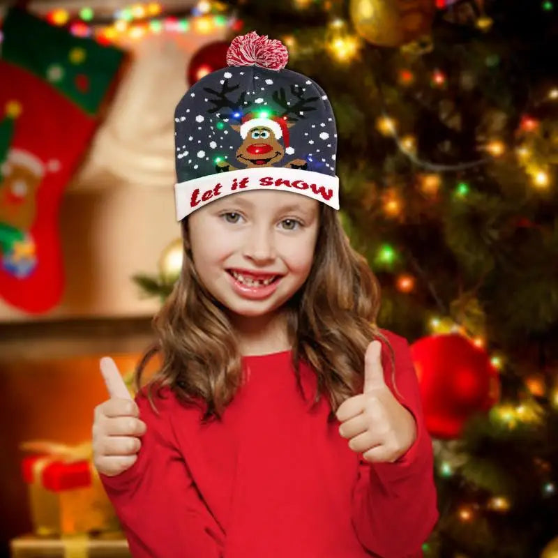 LED Christmas Beanie Hat