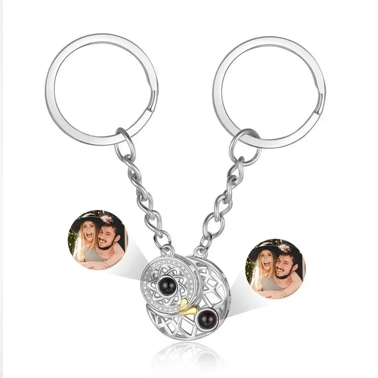 Personalized Custom Sun Moon Photo Projection Set / Silver / United States