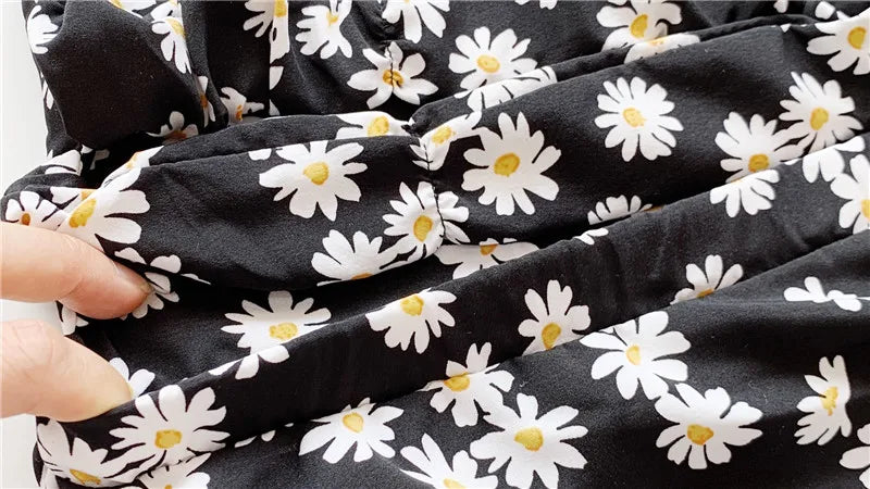 Black floral dress for Kids