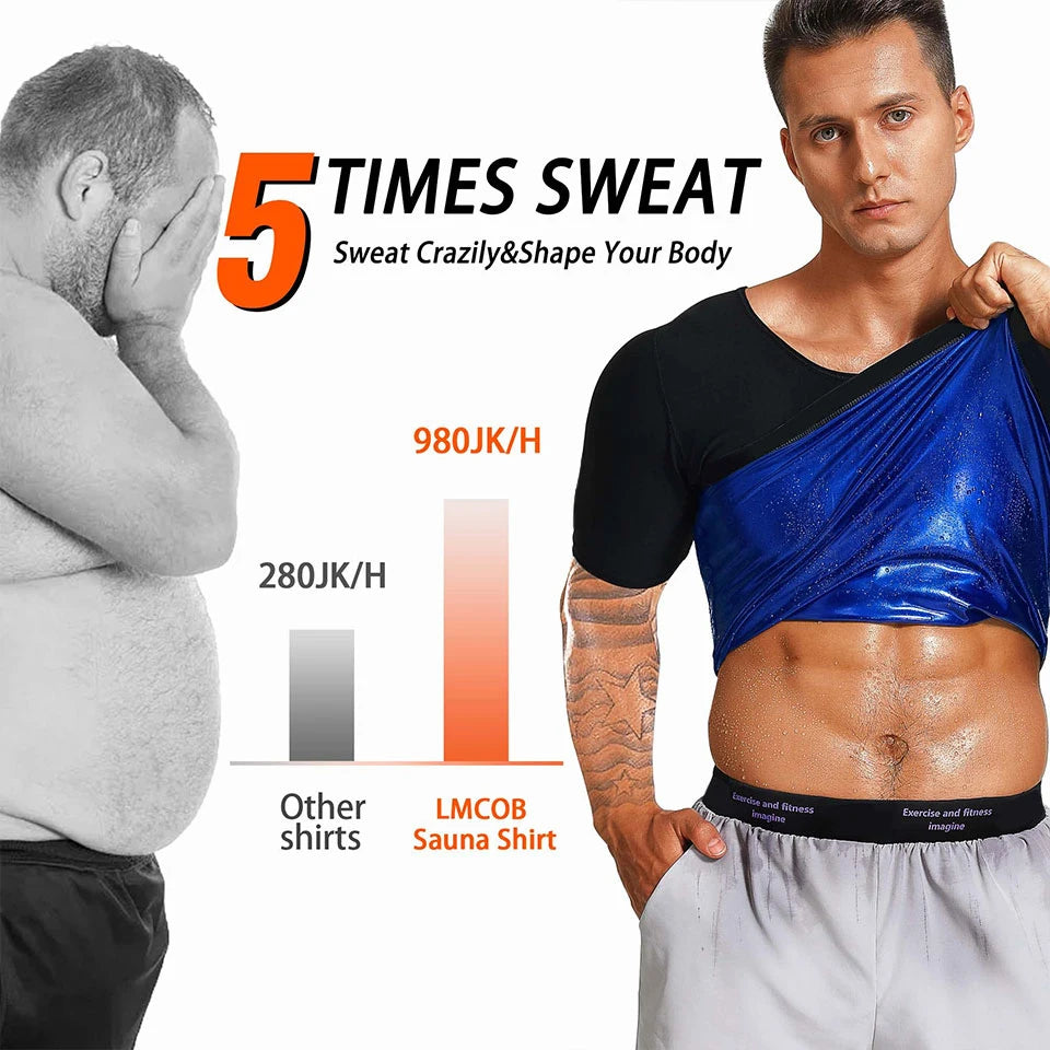 Men Sauna Sweat Vest Heat Trapping Compression Shirts