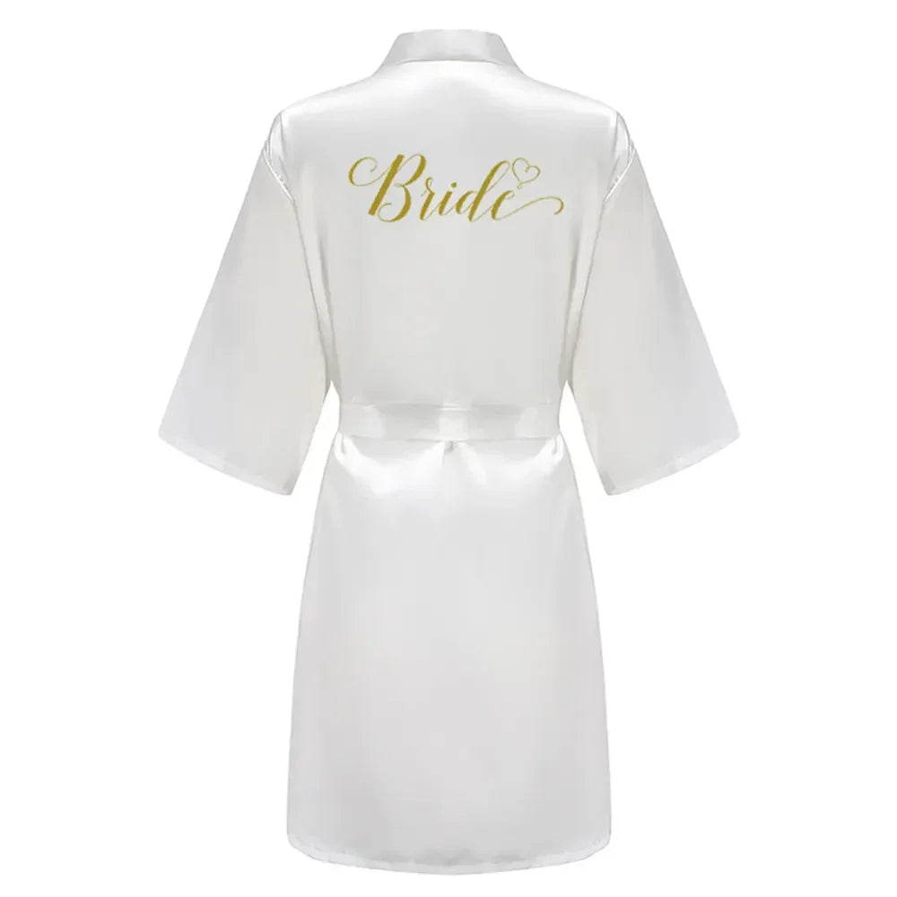 Mother Shower Gift Bridesmaid Wedding Short Robes As the photo show 3 / S