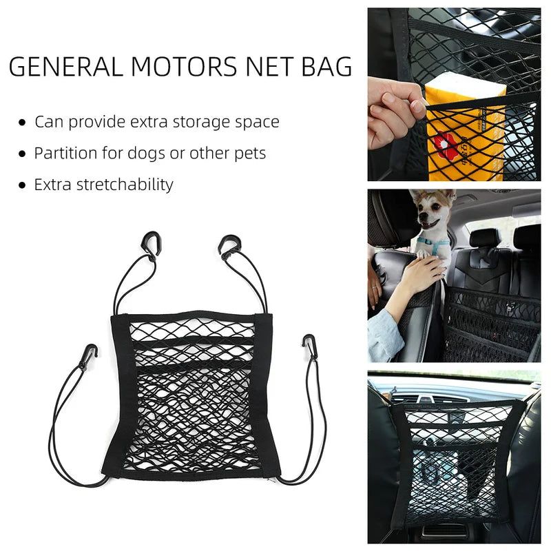 Car Storage Net Bag Between Seats Car