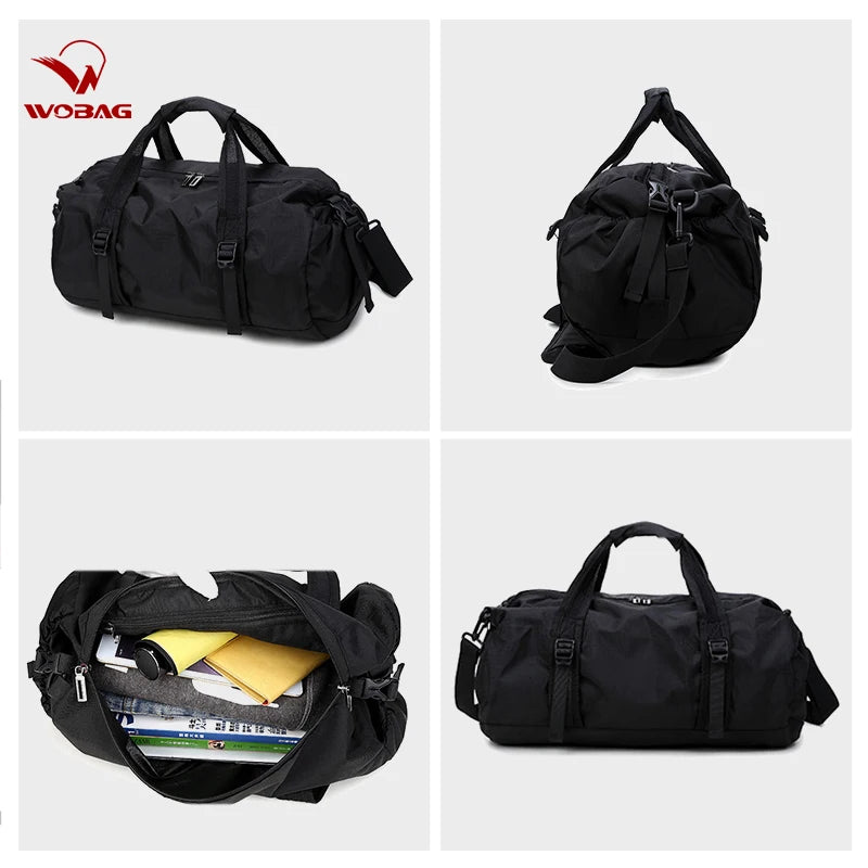 Fashion Black New Weekend Short-distance Travel Bag Foldable