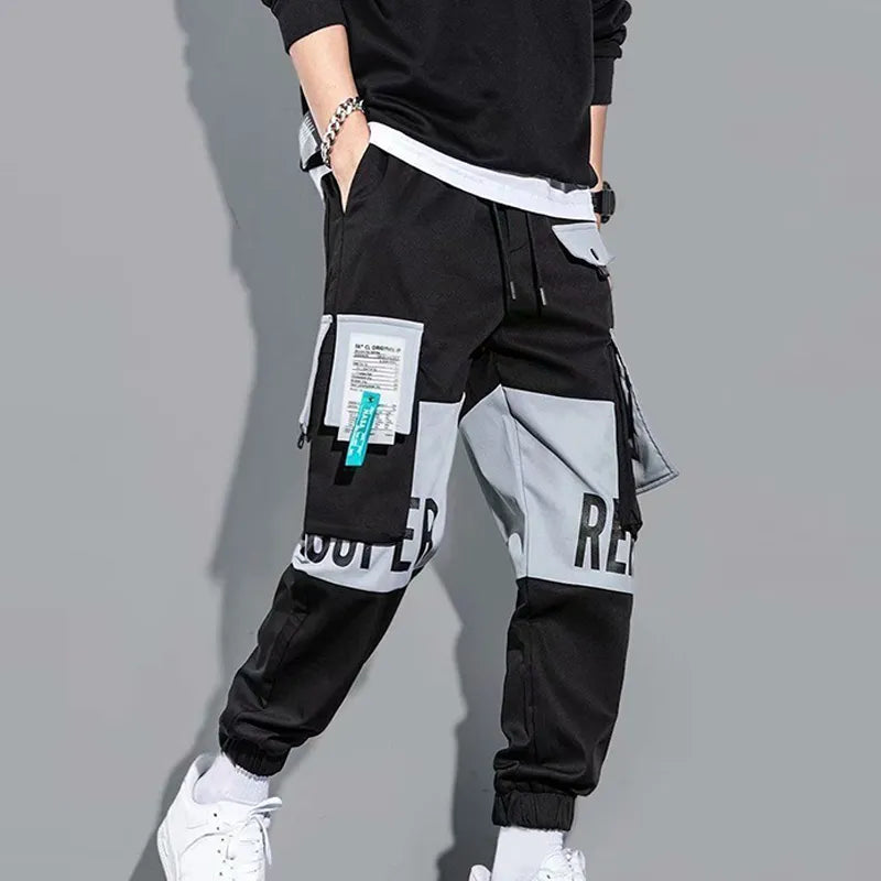 Men Drawstring Hip Hop Joggers