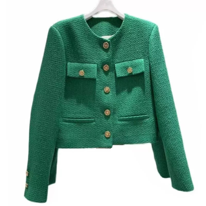 Female Tweed Basic Jacket Coat