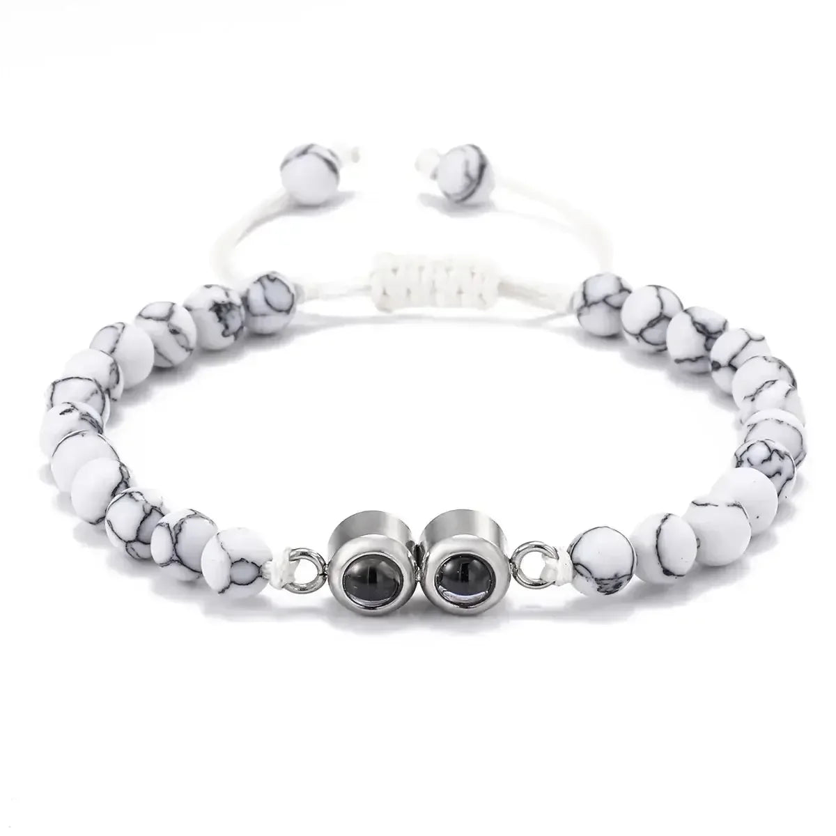 Multiple Photo Projection Bracelets Style 14 / Gold Beads / United States