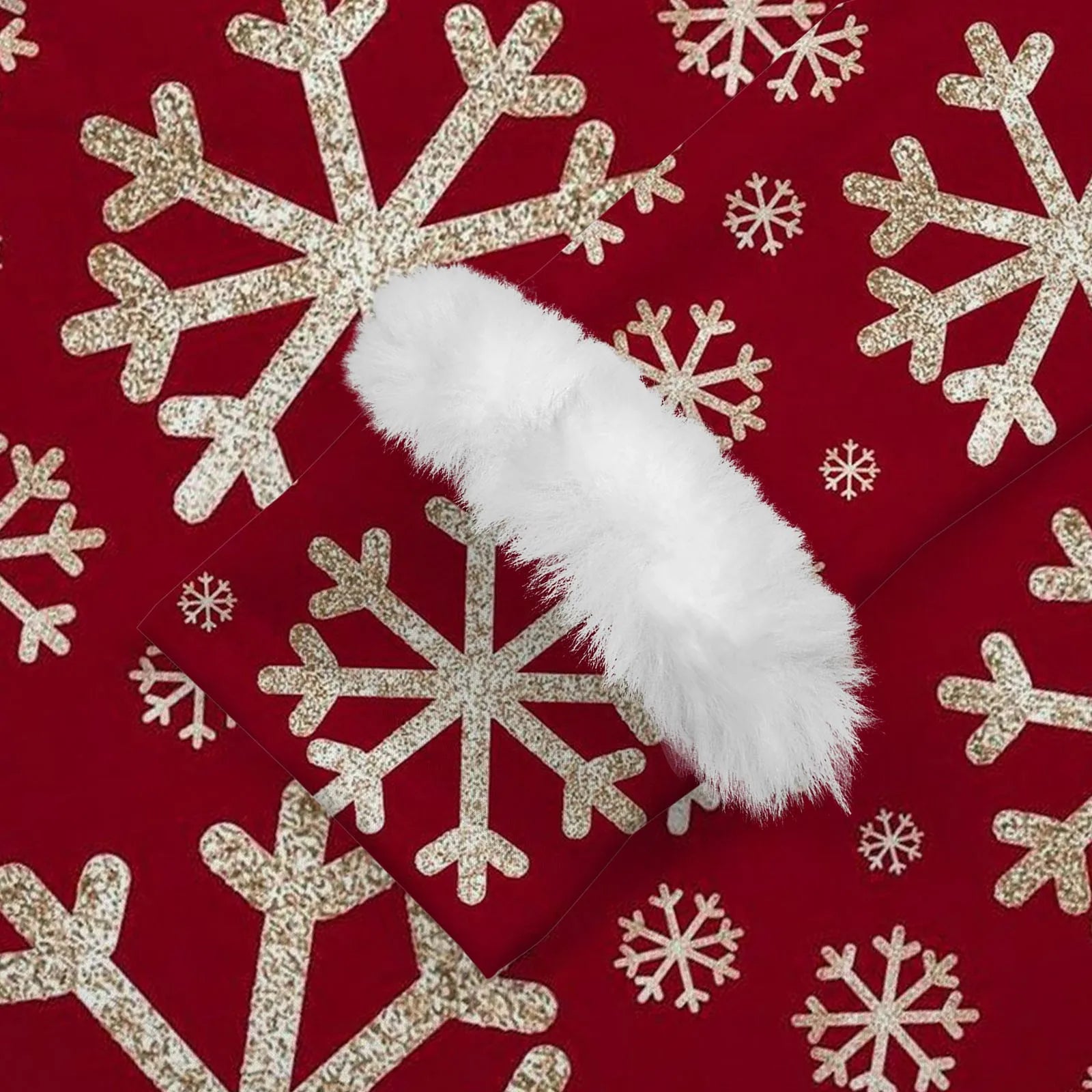 Women’s Christmas Plush Party Dress – V-Neck Swing Long Dress