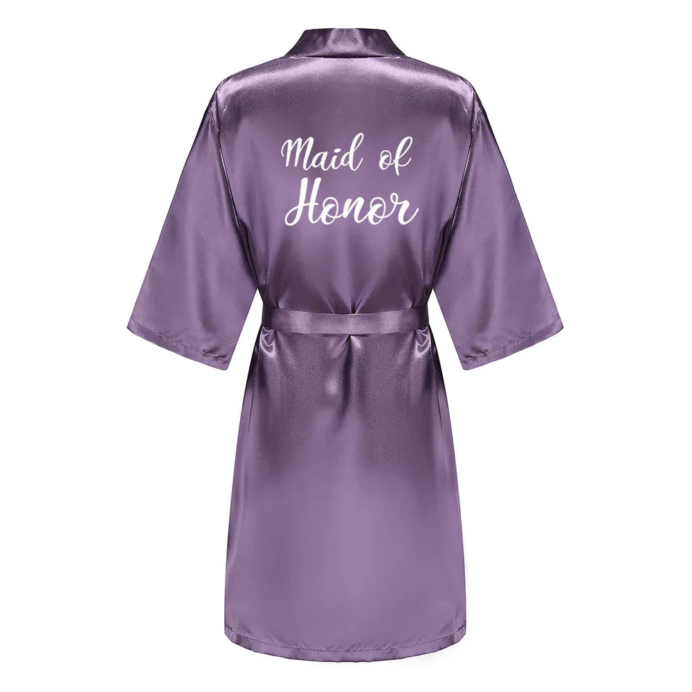 Mother Shower Gift Bridesmaid Wedding Short Robes As the photo show 10 / S