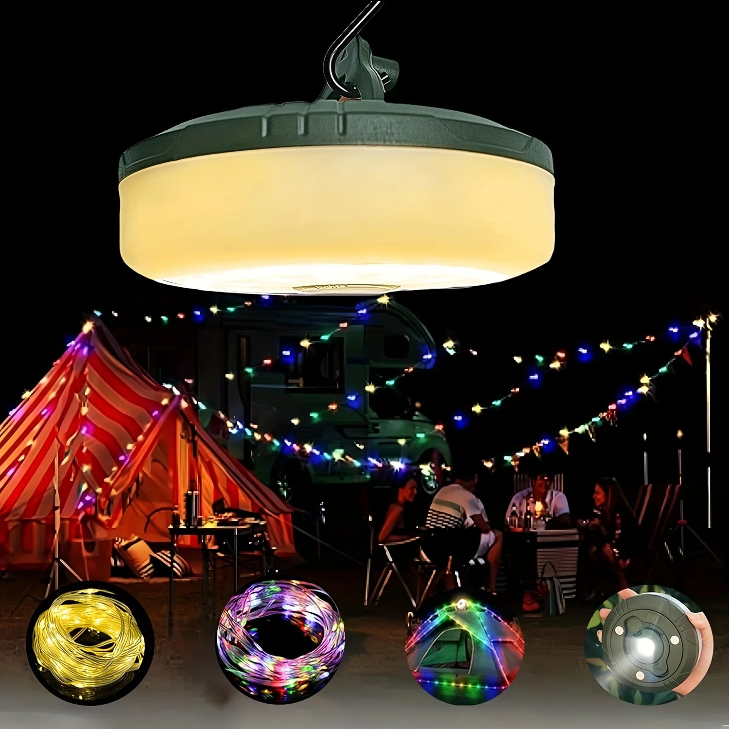 4-in-1 LED Camping Reel Light