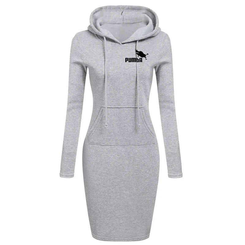 Spring Autumn Sweatshirt Long-Sleeved Dress