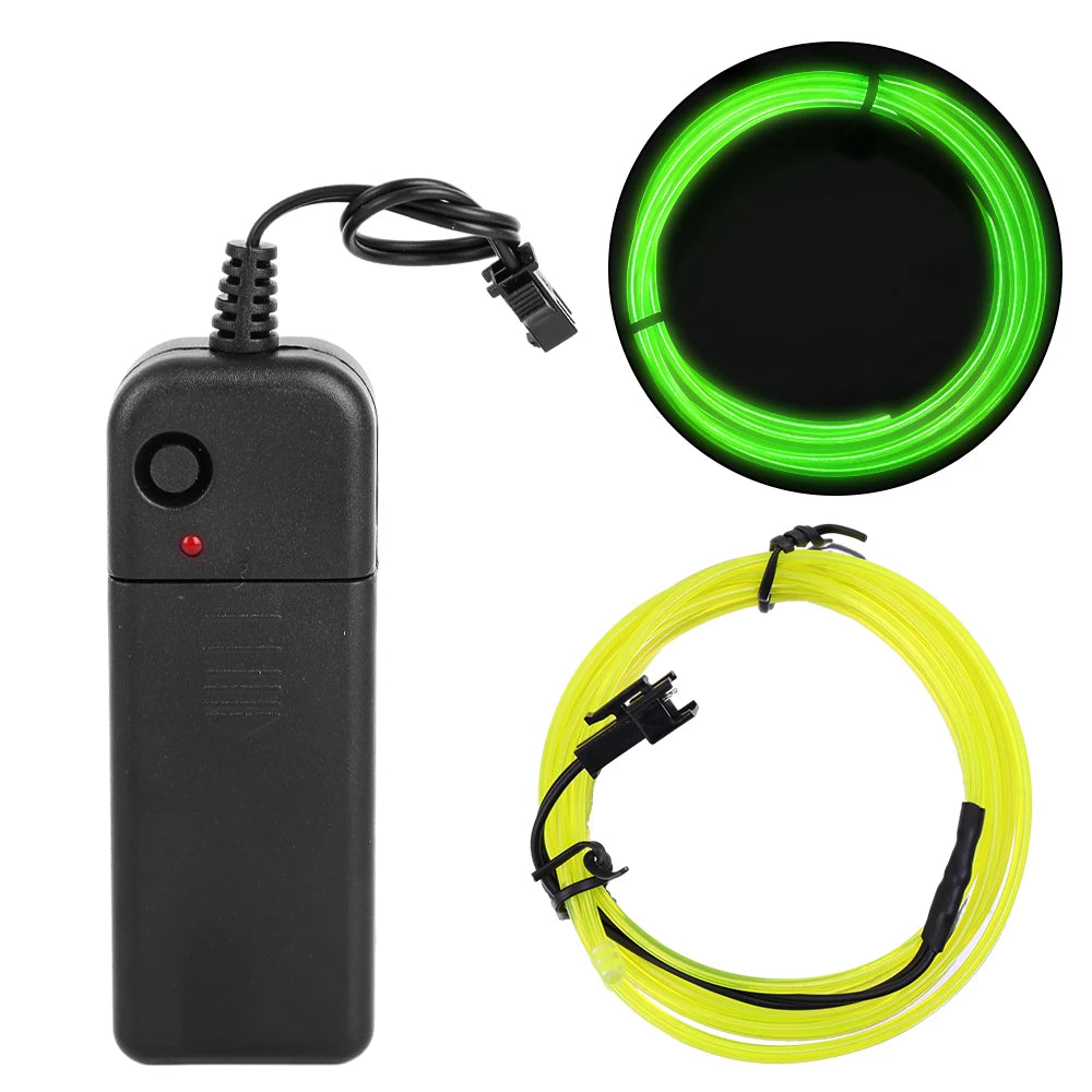 Flexible Neon EL Wire LED Light – 1M/3M/5M Multicolor Rope Tube Minx