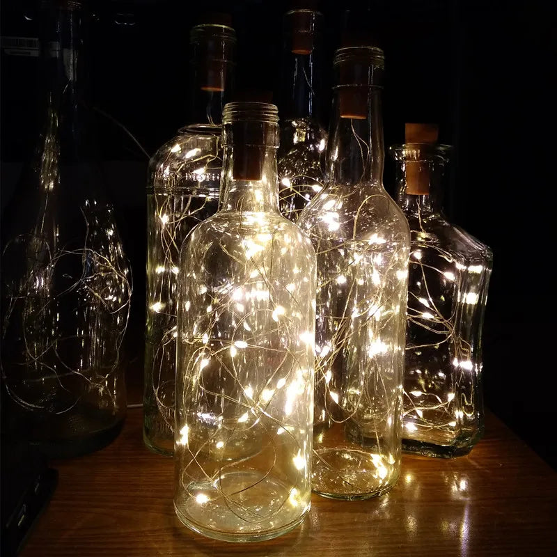 6PCS Battery LED Bottle Cork Fairy Lights for Holiday Decor